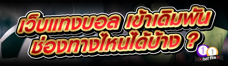 เว็บแทงบอล เข้าเดิมพันช่องทางไหนได้บ้าง ?