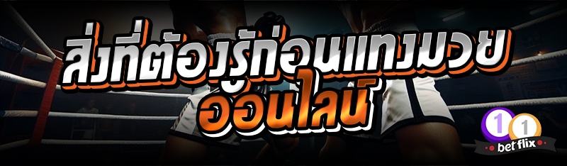 สิ่งที่ต้องรู้ก่อนแทงมวยออนไลน์
